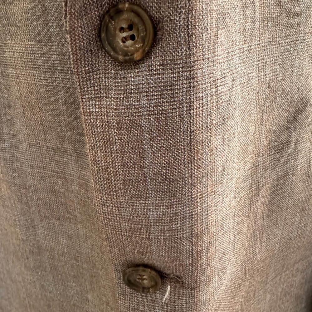 JOHNNY CARSON Vintage 70’s Deadstock Subtle Plad Wool Blend 3 Piece Suit 44 L - Picture 4 of 16